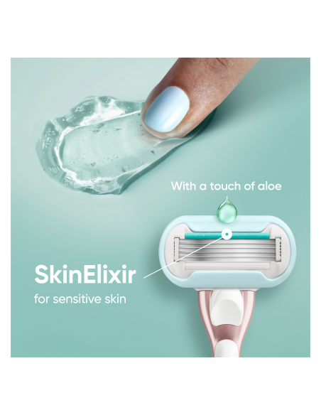 Gillette Venus Deluxe Smooth Sensitive Rosegold Raseerija Varuterad, 10 tk