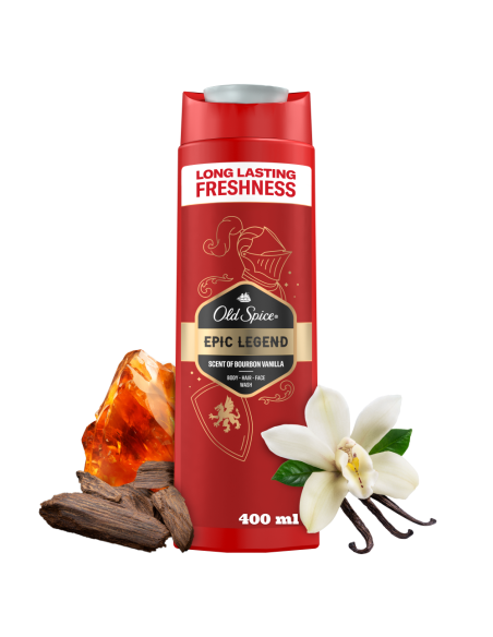 KAST 6 tk! Old Spice Epic Legend Meeste Dušigeel Ja Šampoon, 400 ml