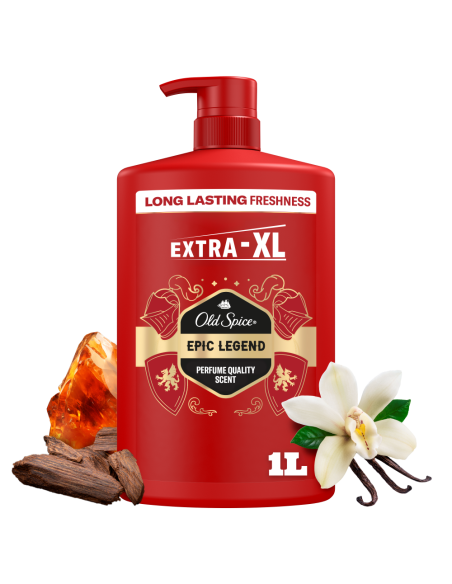 KAST 4 tk! Old Spice Epic Legend Meeste Dušigeel Ja Šampoon, 1000 ml
