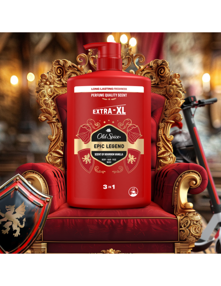 KAST 4 tk! Old Spice Epic Legend Meeste Dušigeel Ja Šampoon, 1000 ml