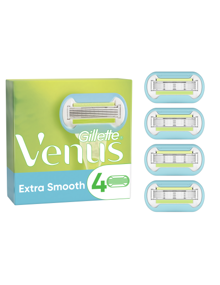 KAST 40 tk! Gillette Venus Extra Smooth Raseerija Varuterad, 4 tk