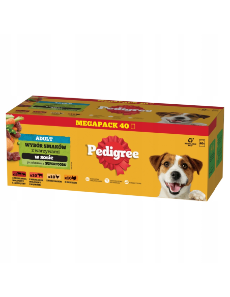 PEDIGREE koerte konserv kastmes erinevad maitsed (40x100g)