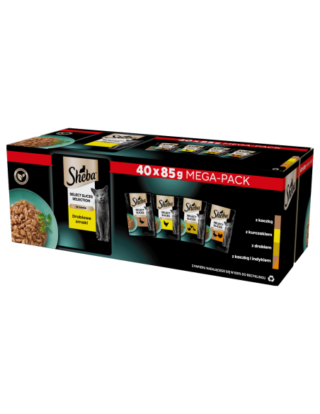 SHEBA Selection kassikonserv kastmes linnulihaga Mix (40x85g)