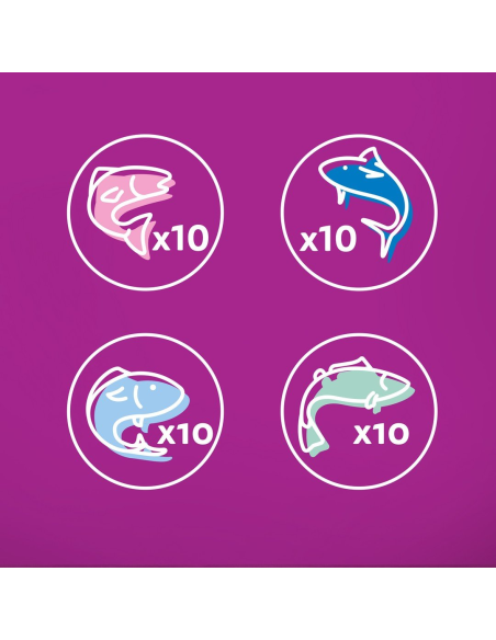 Whiskas Adult kassikonserv tarretises kalaga Mix (40x85g)