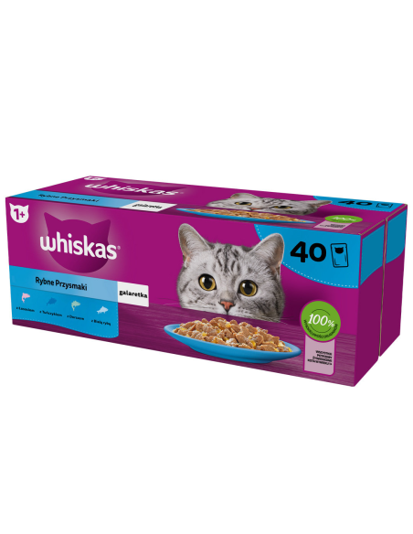 Whiskas Adult kassikonserv tarretises kalaga Mix (40x85g)