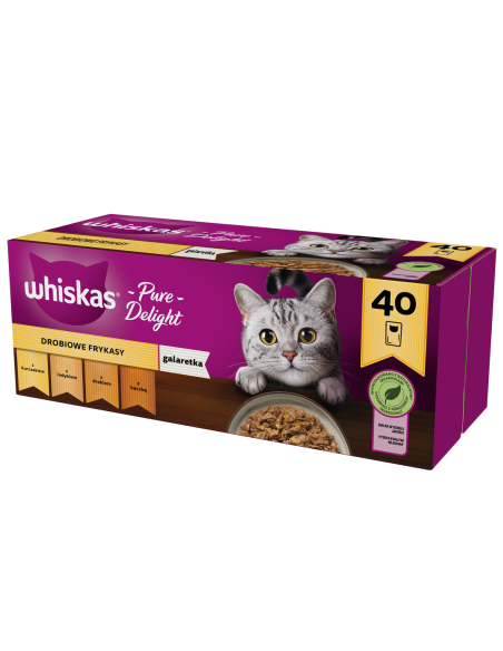 Whiskas Adult Pure Delight kassikonserv tarretises Mix 40x85g