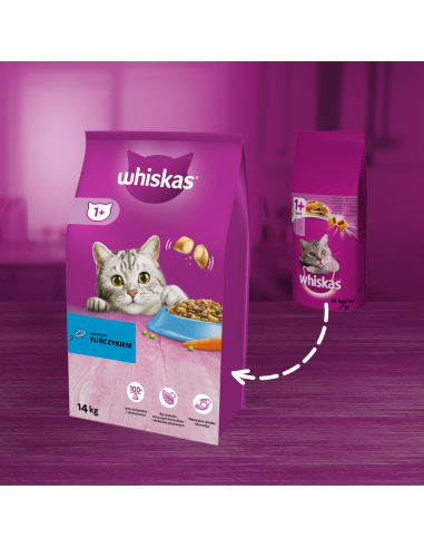WHISKAS Adult kassi kuivtoit tuunikalaga 14 kg