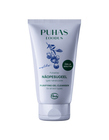 Puhas Loodus puhastav näopesugeel mustikas 150 ml