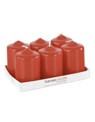 Hansa Candle lauaküünal 40x60 mm 6 tk punane