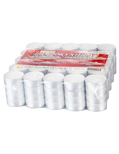 Hansa Candle teeküünal 4h 100tk valge