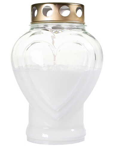 Hansa Candle klaasist hauaküünal 60h süda