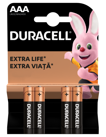 Duracell patarei AAA/MN2400 4 tk