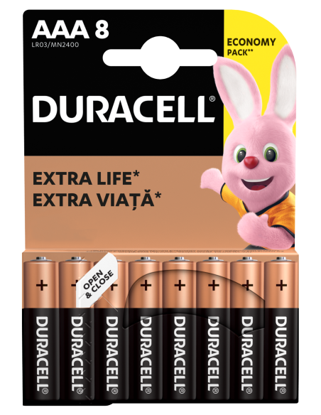 Duracell patarei AAA/MN2400 8 tk