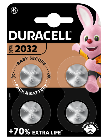 Duracell patarei 2032 3V liitium 4 tk