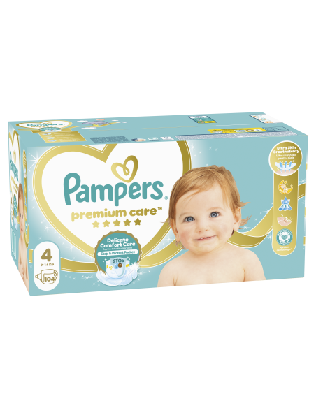 Pampers Premium Care Mähkmed, Suurus 4 (Maxi), 9–14 Kg, 104 Mähet
