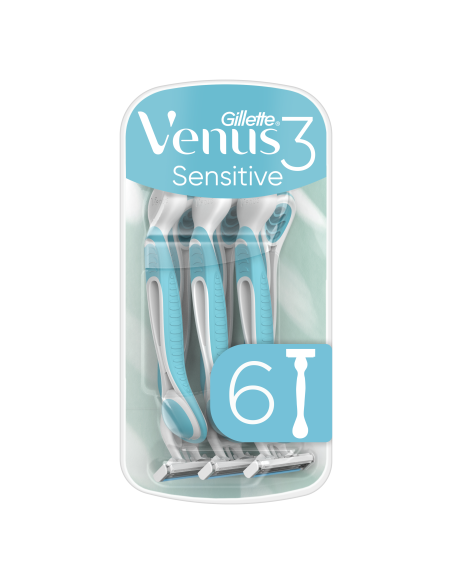 Gillette Venus 3 Sensitive naiste ühekordsed raseerijad 6 tk pakis