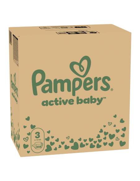Pampers Active Baby Mähkmed, Suurus 3, 208 Mähet, 6-10 kg