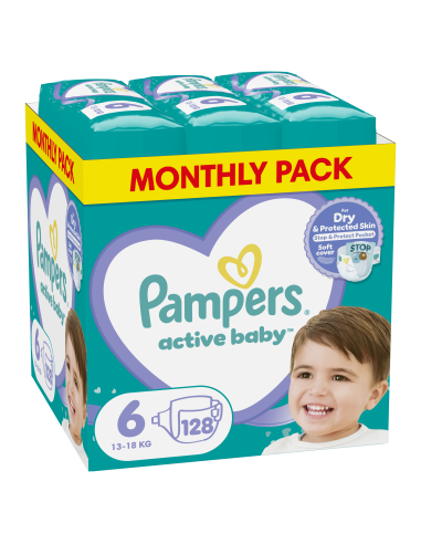 Pampers Active Baby Mähkmed, Suurus 6, 128...