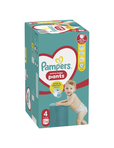 Pampers Pants Mähkmed, Suurus 4, 108 Mähet, 9-15 kg