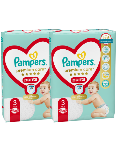 Pampers Premium Care Pants mähkmed nr 3 (6-11 kg) 140 tk