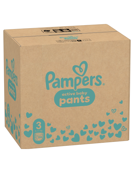 Pampers Pants Püksmähkmed, Suurus 3, 204 Mähet, 6-11 kg