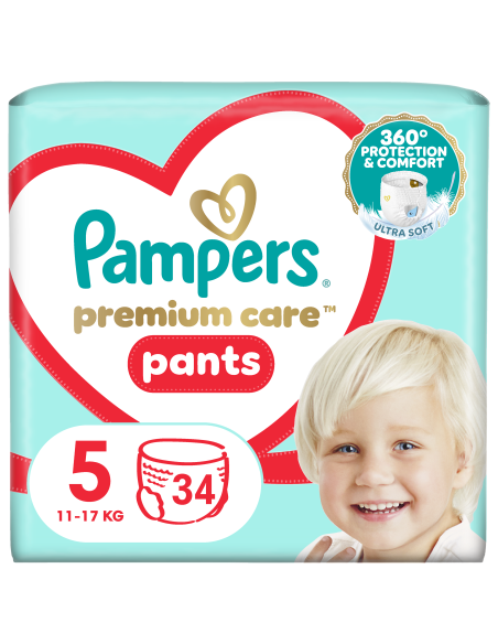 KAST 3 tk! Pampers Premium Care Pants Püksmähkmed, Suurus 5, 34 Mähet, 11-17 kg
