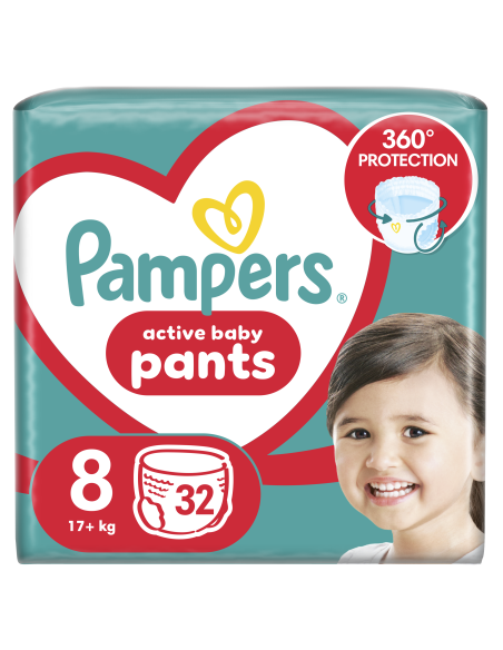 Pampers Pants Püksmähkmed, Suurus 8, 32 Mähet, 17+ kg