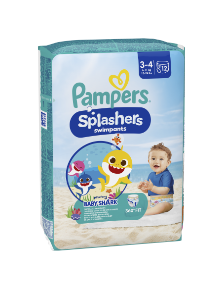 Pampers Pants Splashers, Suurus 3-4, 12 Ujumismähet, 6-11 kg