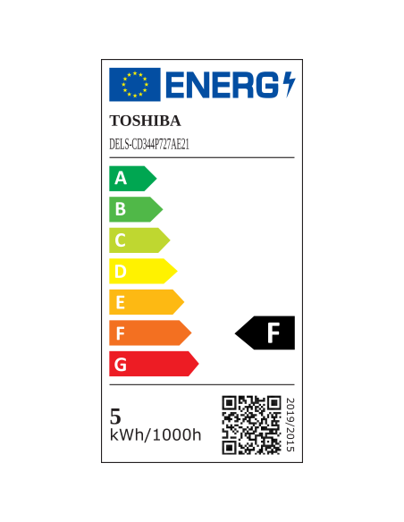 Toshiba LED 4,7W (40W) E27 soe valge C37 matt küünal 470lm