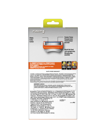 Gillette Fusion5 raseerija terad 8 tk + Fusion geel 200ml