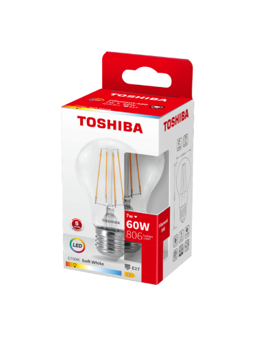Toshiba LED Filament 7W (60W) E27 soe valge A60...