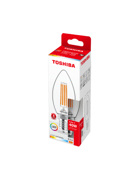 Toshiba LED  Filament 4.5W (40W) E14 soe valge küünal 470 lm