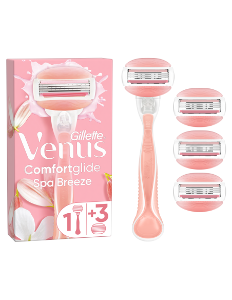 Gillette Venus ComfortGlide Spa Breeze raseerija + vahetusterad 4 tk