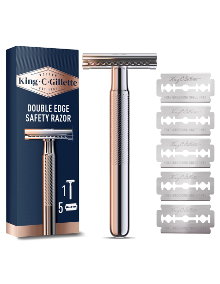 King C. Gillette kaheteraline turvaline raseerija meestele + vahetusterad 5 tk