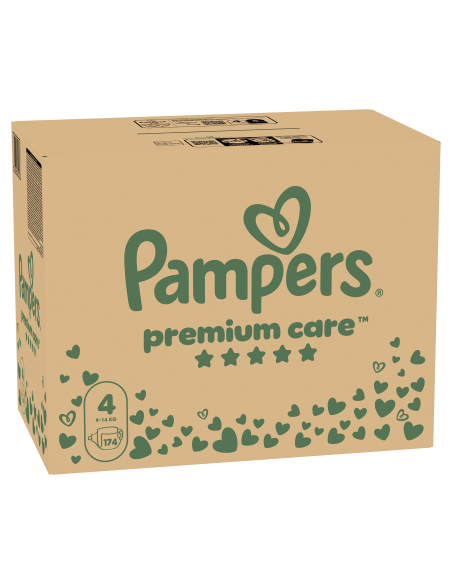 Pampers Premium Care Teipmähkmed, Suurus 4, 174 Mähet, 9-14 kg