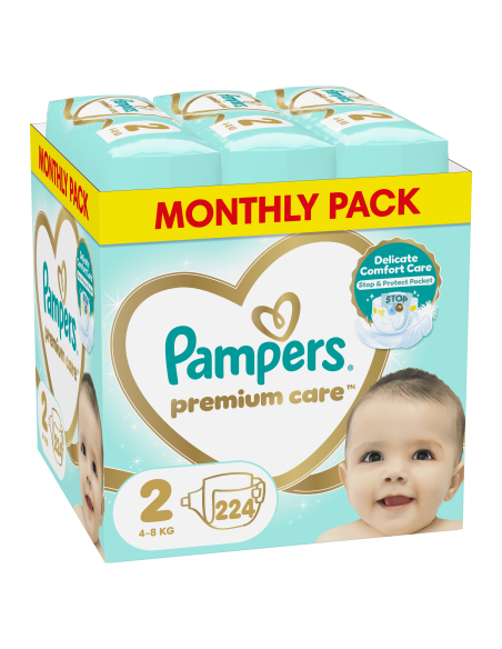 Pampers Premium Care Teipmähkmed, Suurus 2, 224 Mähet, 4-8kg