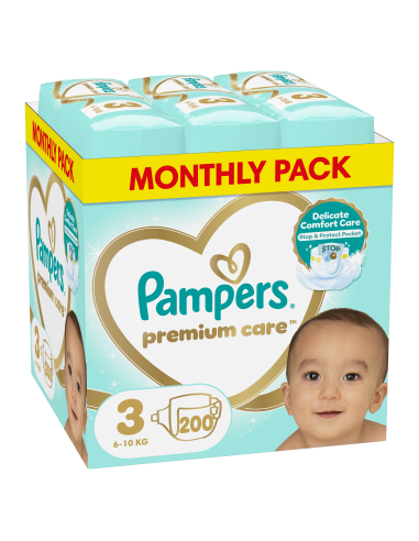 Pampers Premium Care Teipmähkmed, Suurus 3, 200...
