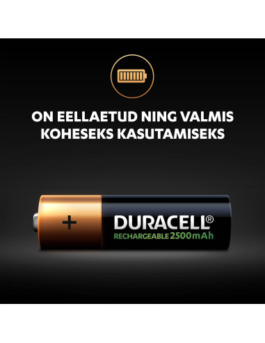 Duracell akupatarei NiMH HR6 AA 2500mAh 2 tk