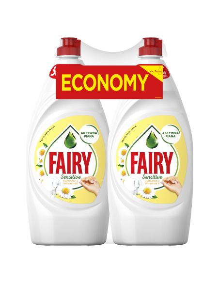 Fairy Nõudepesuvedelik Sensitive Chamomile & Vitamin E 2 x 900 ml
