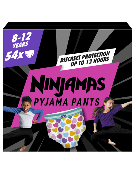 Pampers Ninjamas Pidžaamapüksid Heart, 54 tk, 27-43 kg
