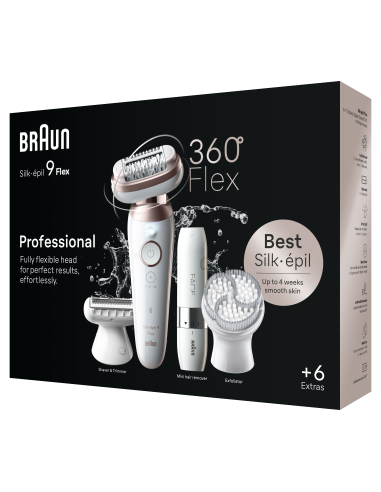 SES9-360 3D Braun Silk•épil 9 Flex Epilaator +...