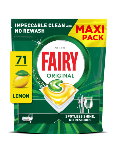 Fairy Original All in One’i Nõudepesumasina Tabletid Lemon, 71 tk