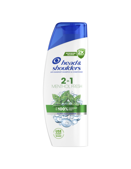 KAST 6 tk! Head & Shoulders Šampoon Menthol Fresh 2in1, 250 ml