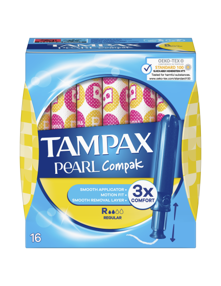 Tampax Compak Pearl Regular Tampoonid Aplikaatoriga, 16 tk
