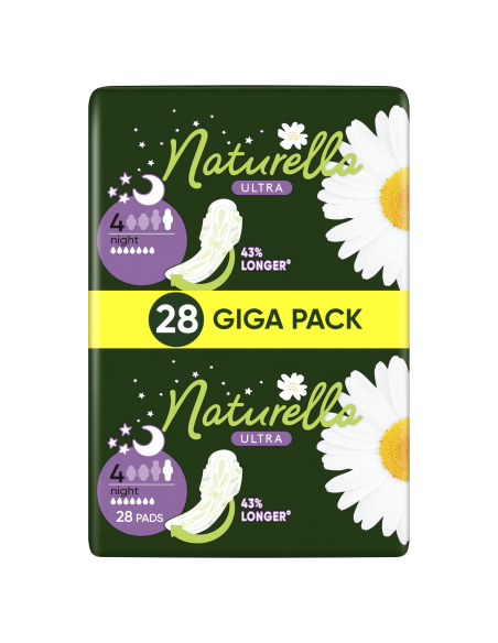 Naturella Ultra Night Size 4 Tiibadega Hügieenisidemed, 28 tk