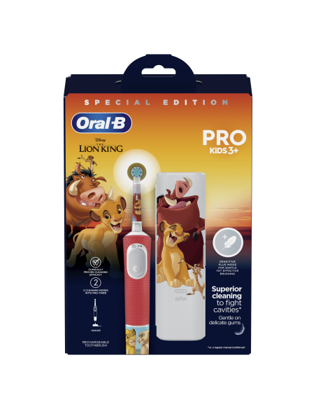 D103.413.2KX Vitality PRO Kids 3+ Lion King Elektriline Hambahari + Reisikarp