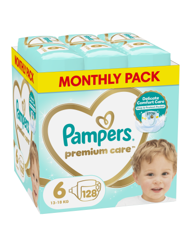 Pampers Premium Care Teipmähkmed, Suurus 6, 128...
