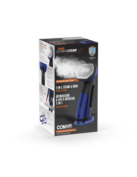 GS108E Conair Steam & Iron Turbo, 2-ühes Käeshoitav Riideauruti