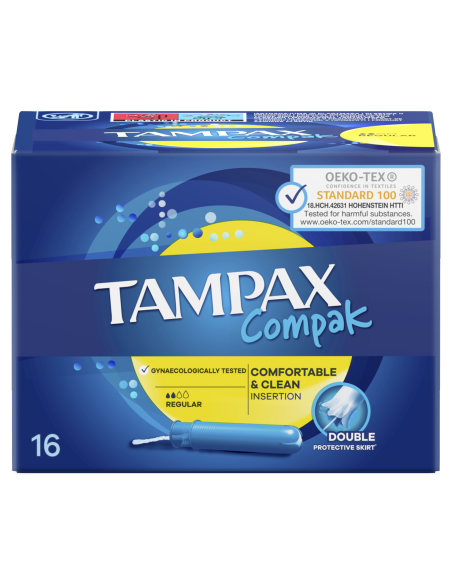 KAST 6 tk! Tampax Compak Regular Tampoonid Aplikaatoriga, 16 tk 