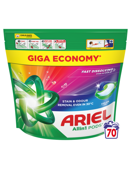 Ariel All-in-1 PODS Color Pesukapslid, 70 Pesukorda